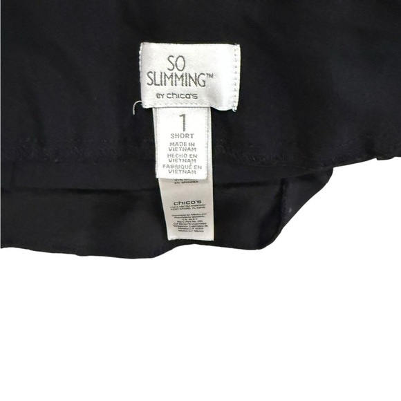 Chico’s So Slimming Pants Size 1 (8/10) Short Black Ankle Trousers - Picture 2 of 4